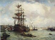 unknow artist, Seascape, boats, ships and warships. 78